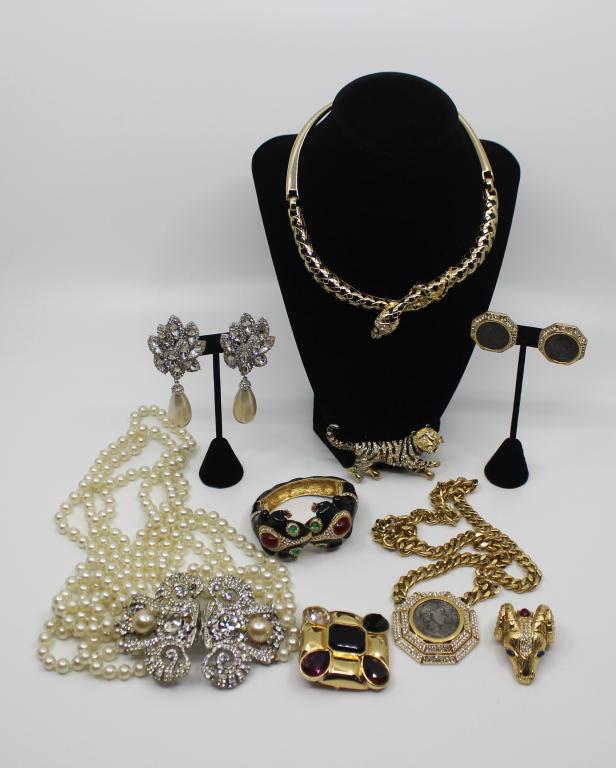 Grouping of Estate Costume Jewelry- Ciner: Some pieces are marked Ciner see photos.