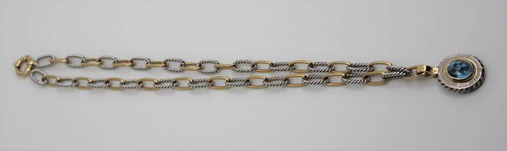 14K Yellow & White Gold Italian Necklace (1 of 6)