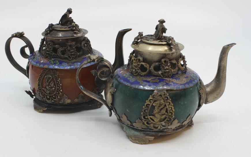 Two Chinese  Cloisanne & Silver Teapots (1 of 10)