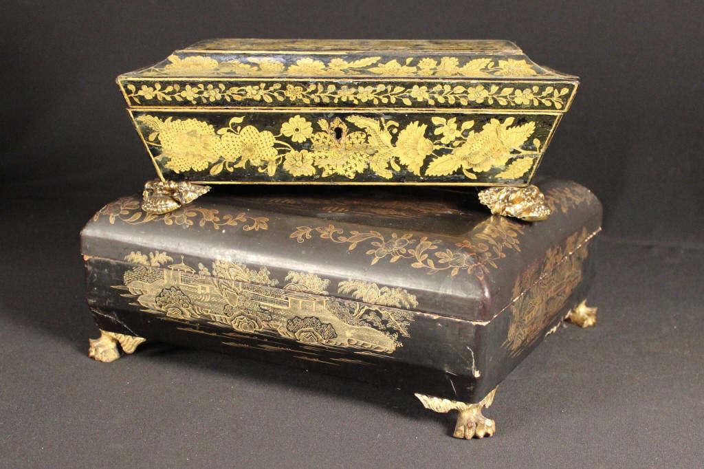 Chinese Lacquer Game Box, Dec Lacquer Box (1 of 10)