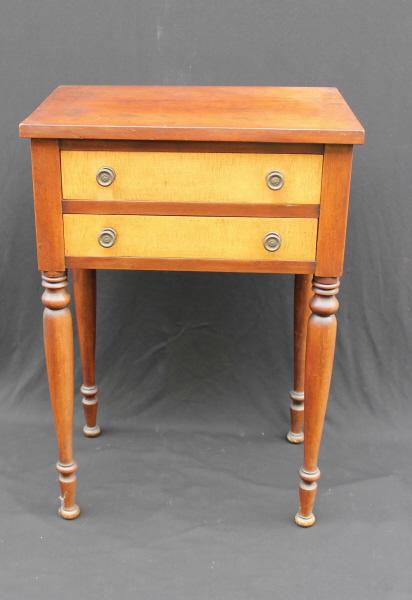 2 Drawer Country Stand Tiger Maple Front (1 of 5)