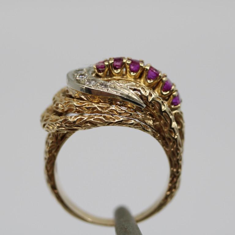 14K Yellow Gold  Rubies & Diamond Ring (1 of 4)