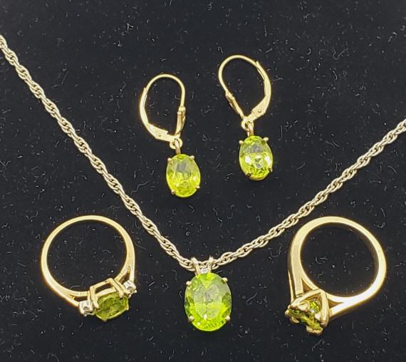 Estate 14K Peridot Jewelry Grouping (1 of 6)