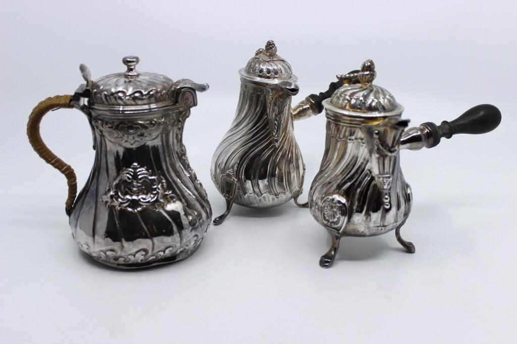 Three French Silver Chocolate Pots (1 of 9)