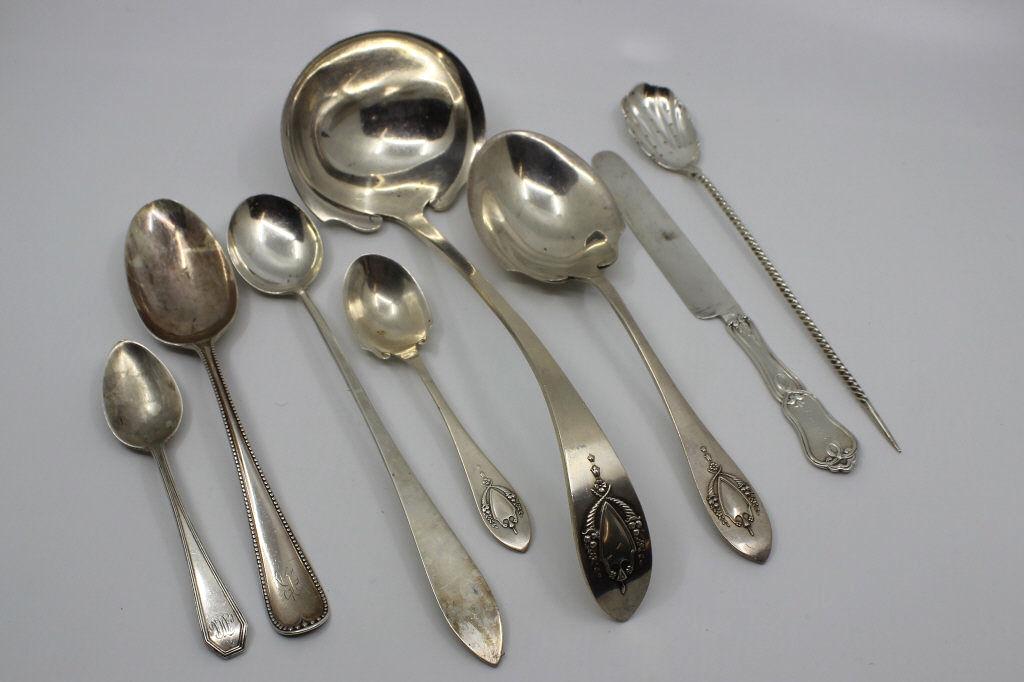 Grouping of Sterling Silver Serving Spoons (1 of 7)