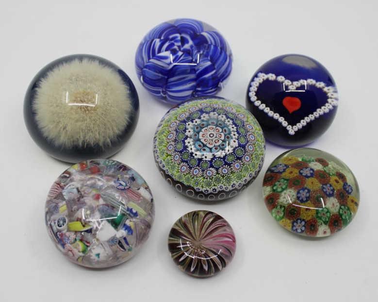 Grouping of Seven Paper Weights (1 of 7)