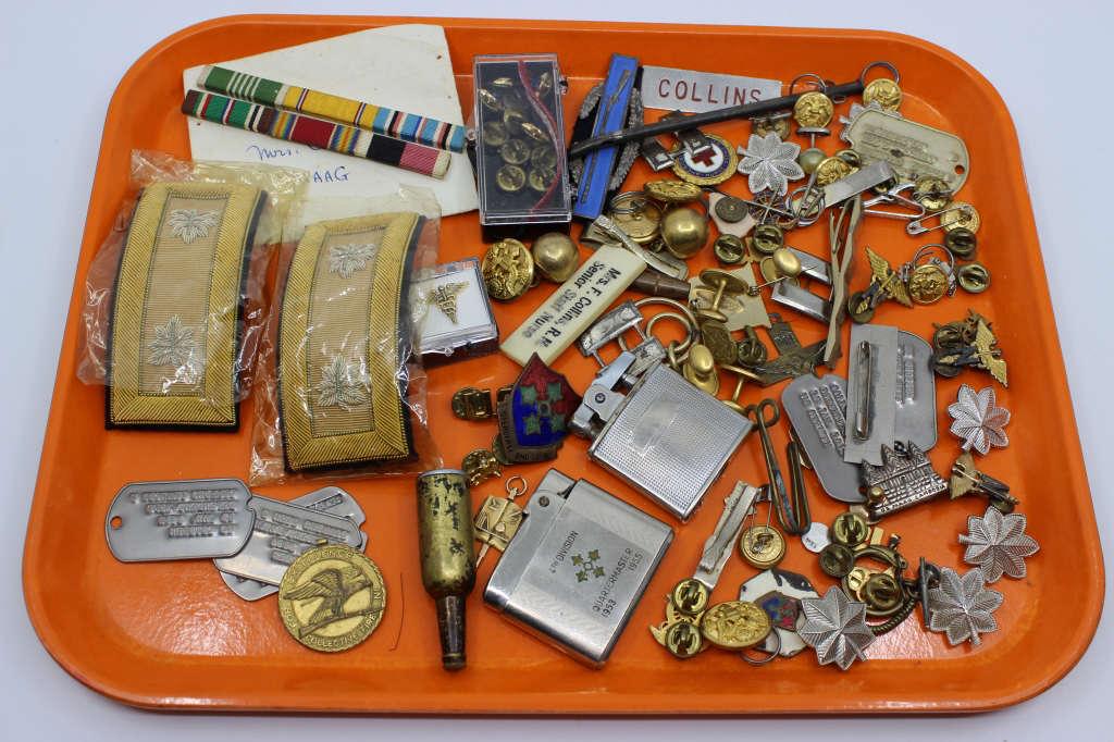 Lot of Vintage US Military Pins, Medals, Badges (1 of 12)