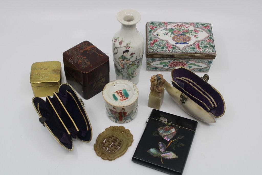 French Box, MOP Card Case, Asian Lot (1 of 4)