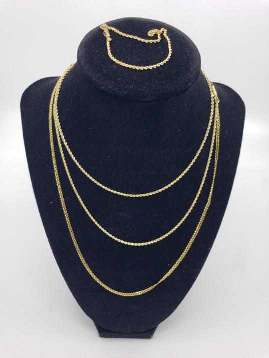 14K Link & Rope Chains &(1) 14K Bracelet (1 of 6)