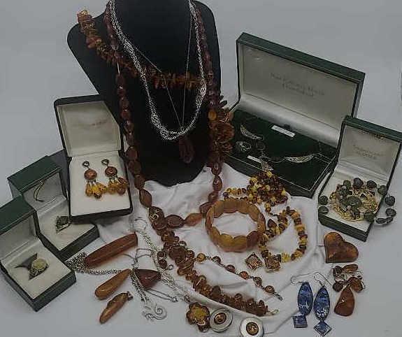 Amber, Celtic & Sterling Jewelry Grouping (1 of 12)