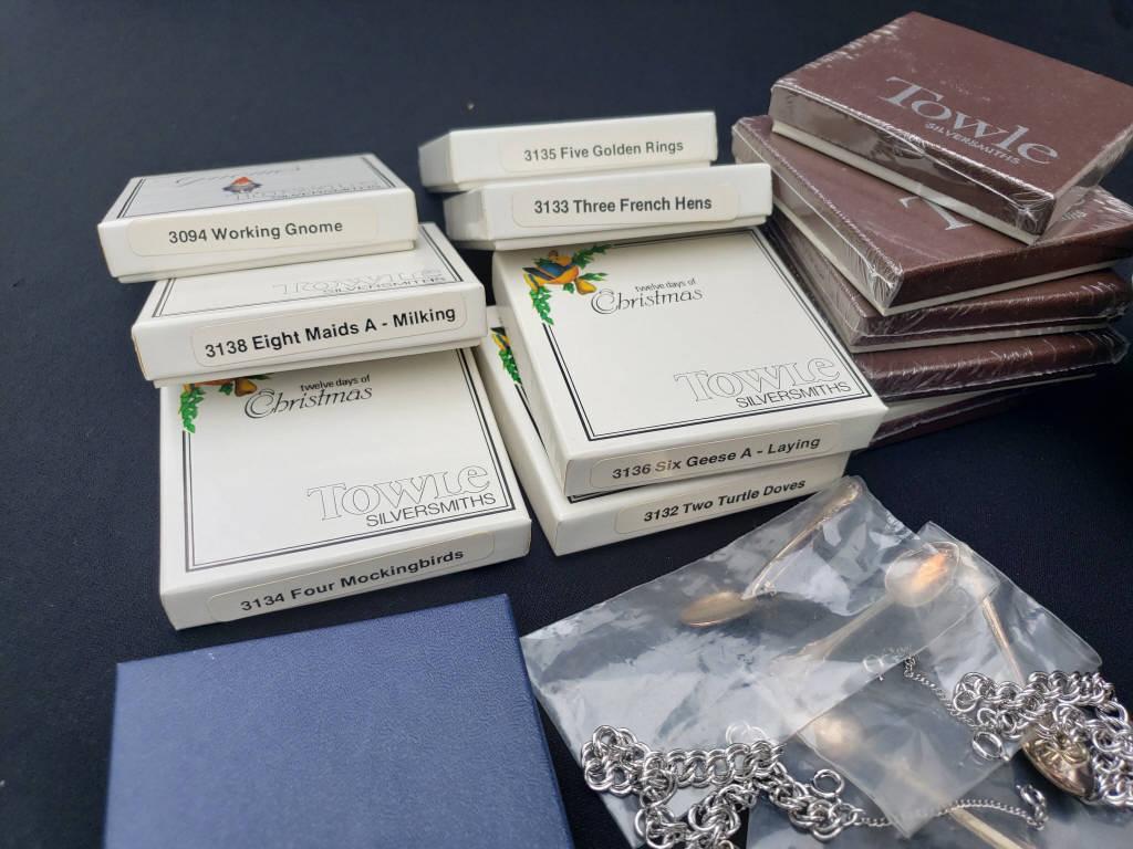 Grouping of Towle Silver Ornaments (1 of 3)