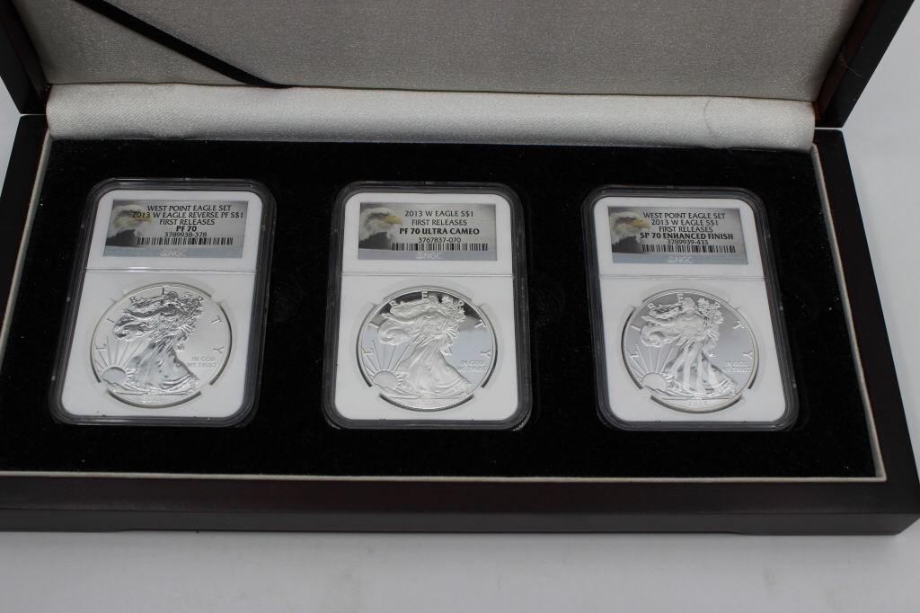 2013 W $1 American Eagle West Point Three Coin Set (1 of 5)