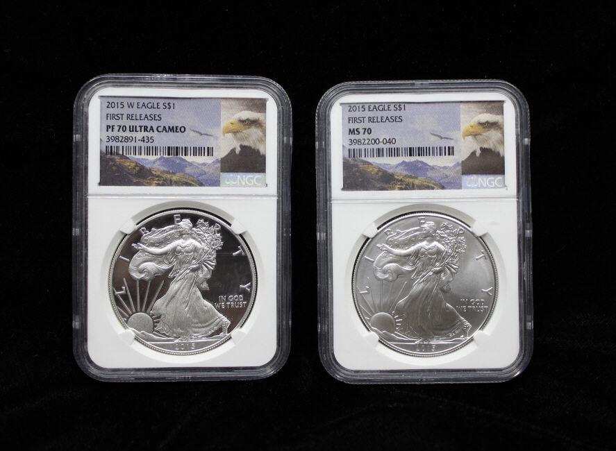 (2) 2015 $1 American Silver Eagles 1st Releases (1 of 2)