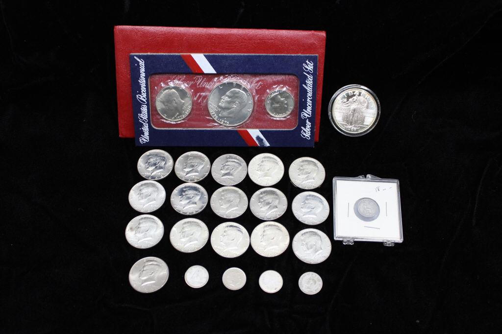 Mixed Coin Lot US & Canadian, Kennedy (1 of 8)