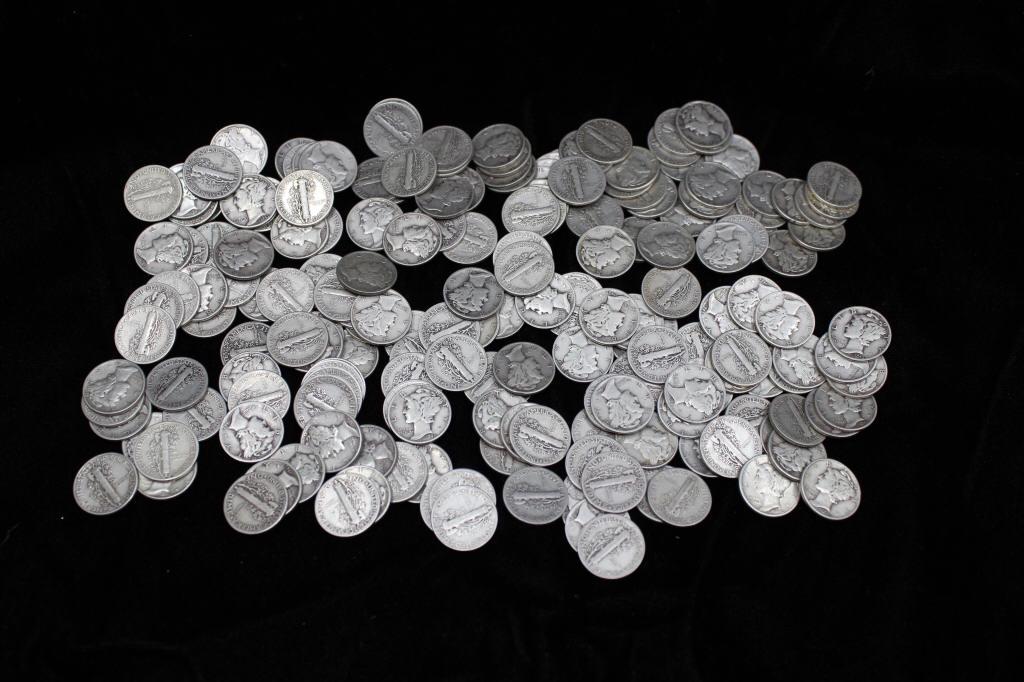 (200) Mercury Silver Dimes (1 of 3)