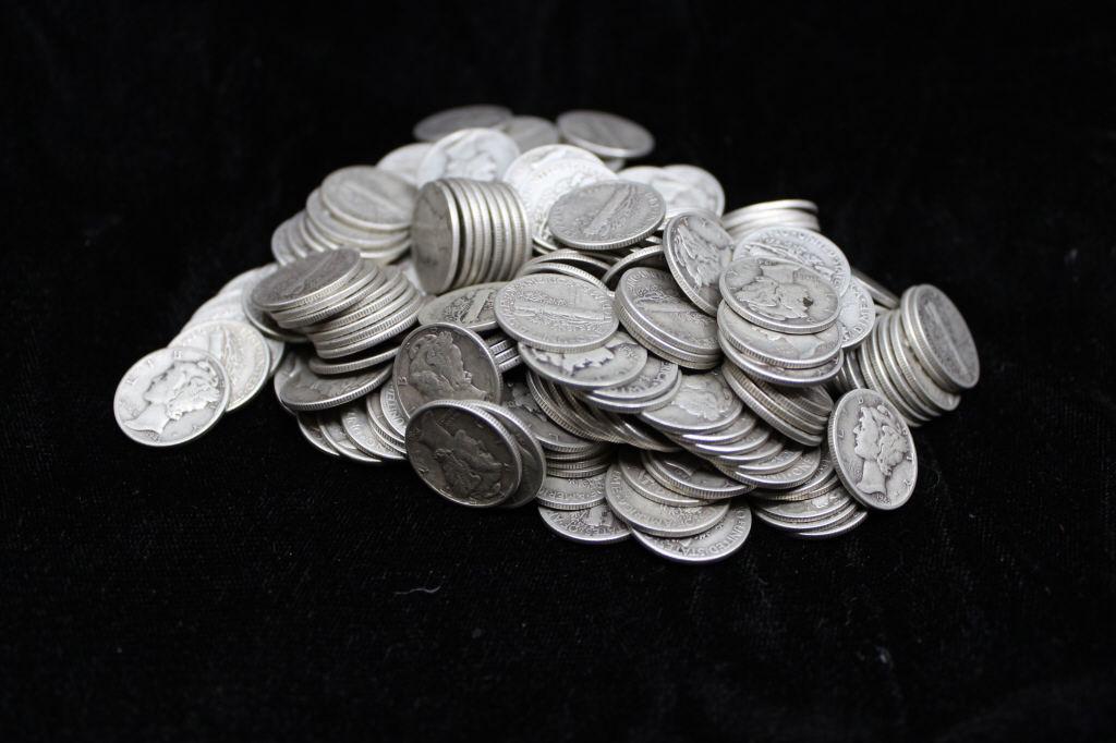 (200) Mercury Silver Dimes (1 of 4)