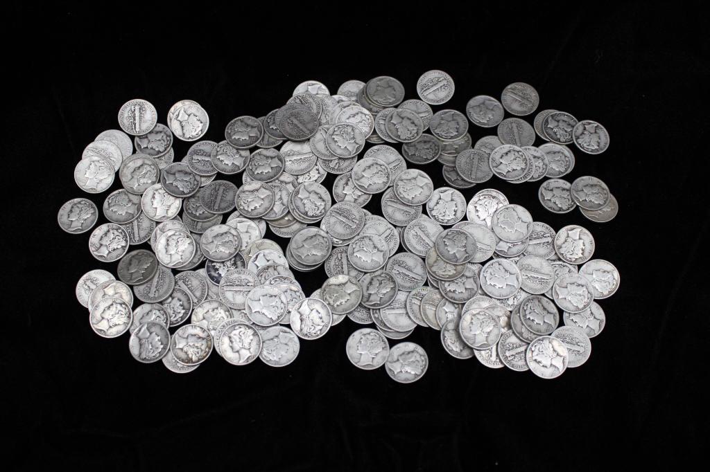 (200) Mercury Silver Dimes (1 of 3)