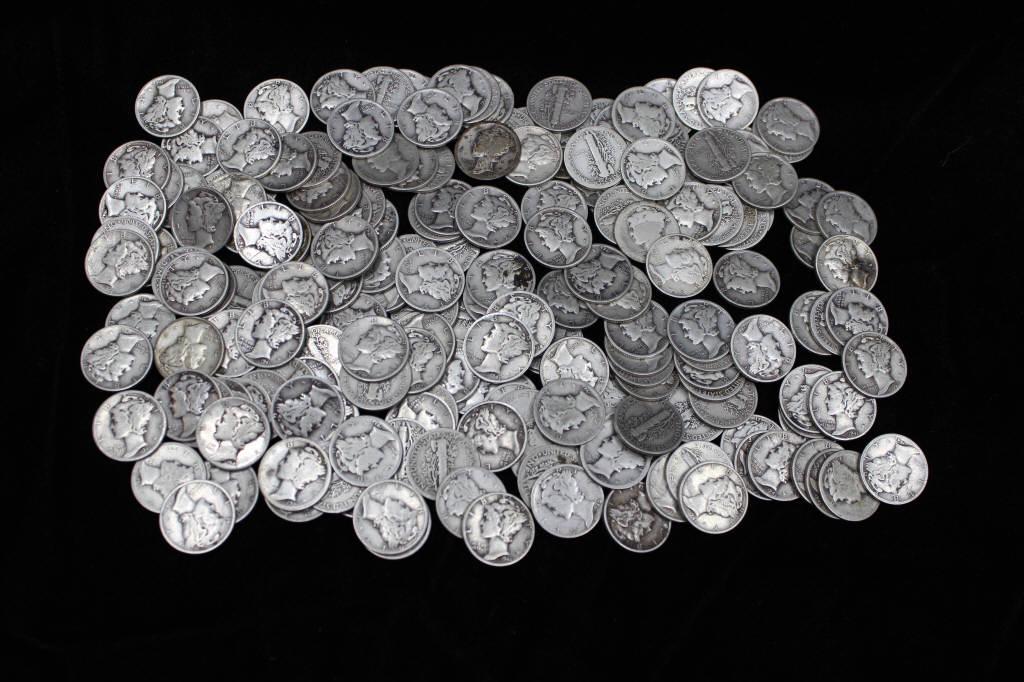 (200) Mercury Silver Dimes (1 of 3)