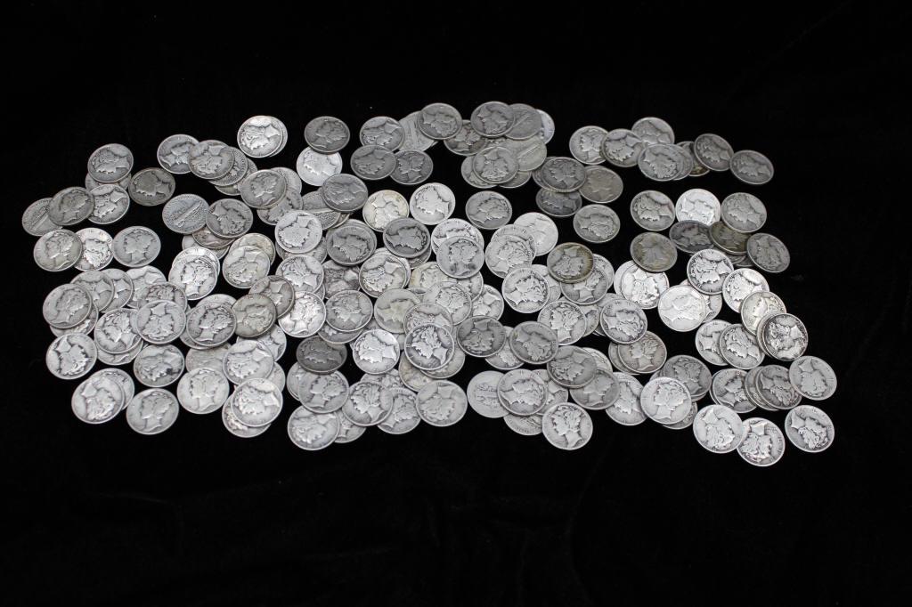 (200) Mercury Silver Dimes (1 of 4)