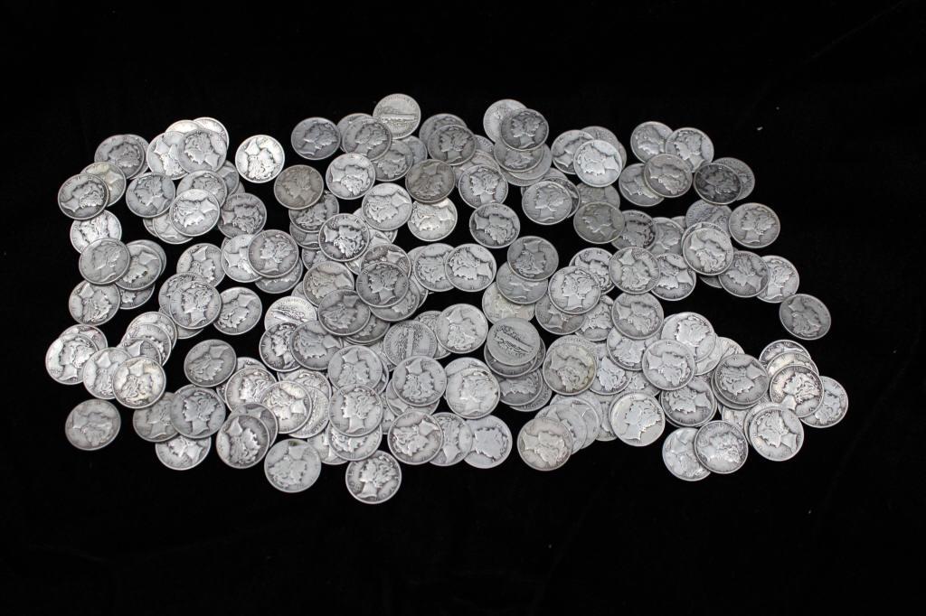 (200) Mercury Silver Dimes (1 of 4)