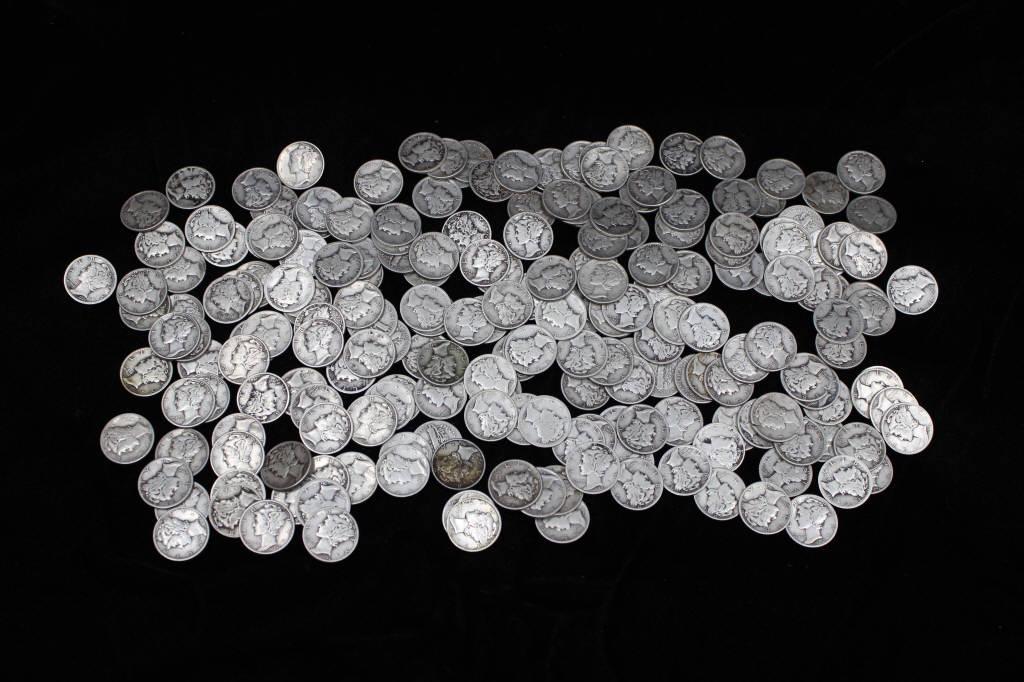 (200) Mercury Silver Dimes (1 of 4)