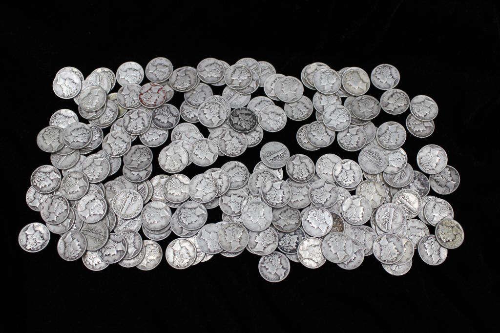 (200) Mercury Silver Dimes (1 of 4)