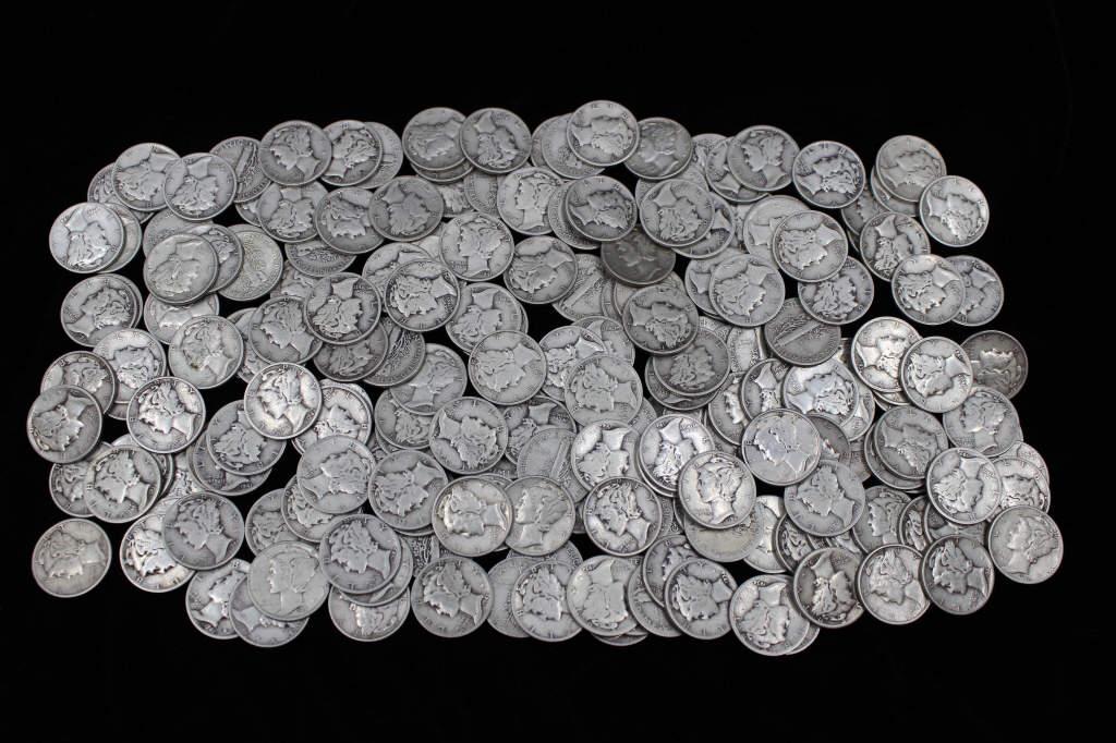 (200) Mercury Silver Dimes (1 of 2)