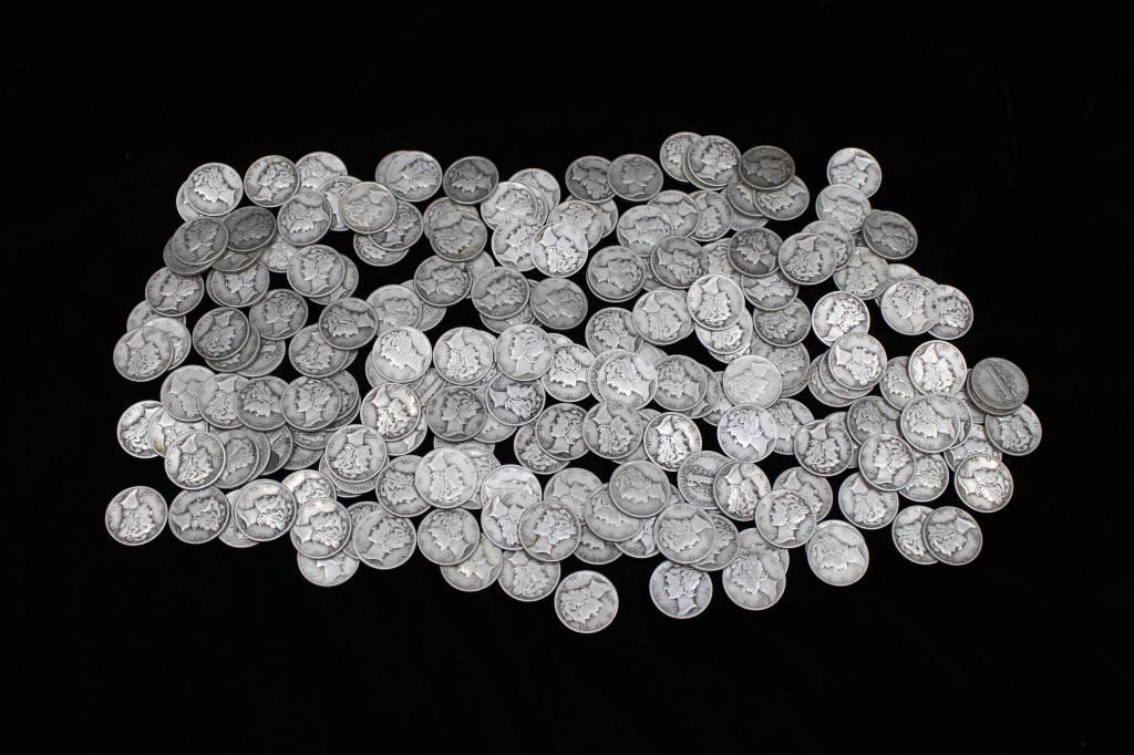 (200) Mercury Silver Dimes (1 of 3)