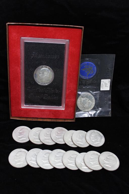 (2) Proof 1971  & (15) Eisenhower Dollars (1 of 2)