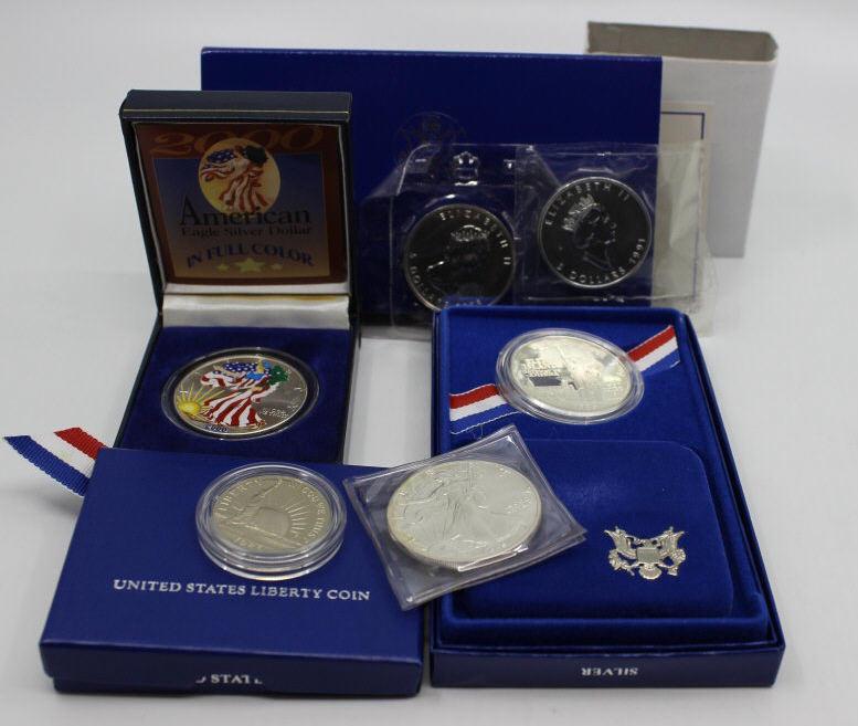 (4) Silver Rounds (2) 1986 Liberty Commemoratives (1 of 8)