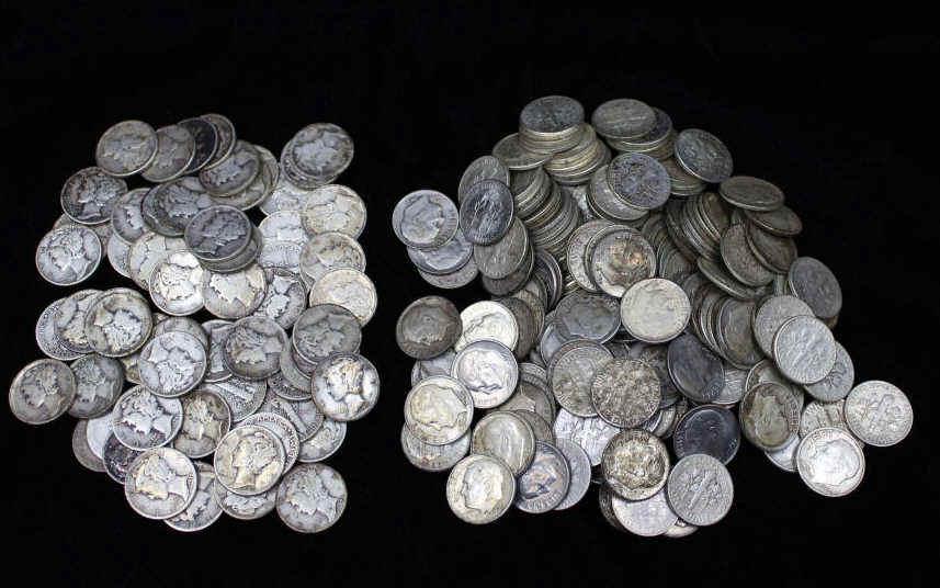 (162) Mercury & Eisenhower Silver Dimes (1 of 5)