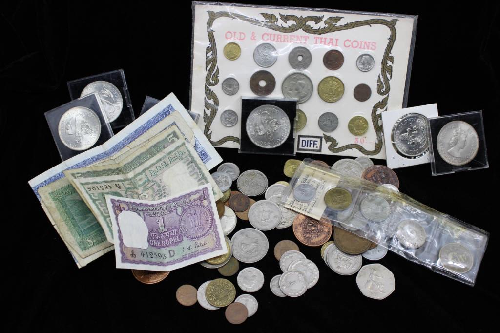 Foreign Coin Lot & (6) Bermuda Crowns (1 of 6)