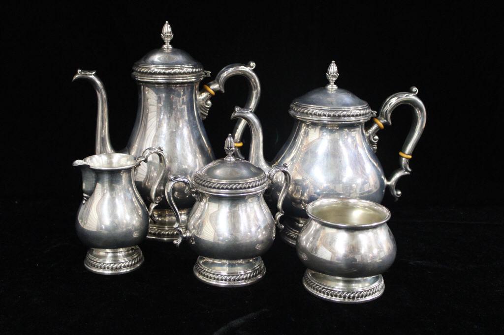 International Sterling Silver Tea Service (1 of 6)