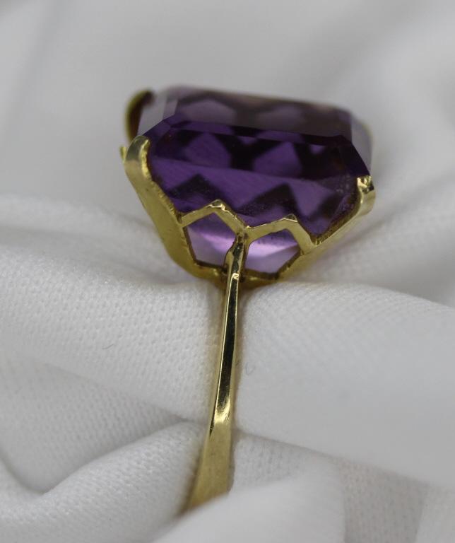 14K Gold Band, 14K Amethyst Ring (1 of 4)