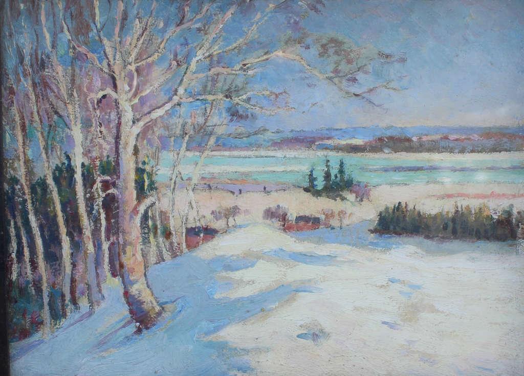 Oil on Board Winter Landscape (1 of 2)