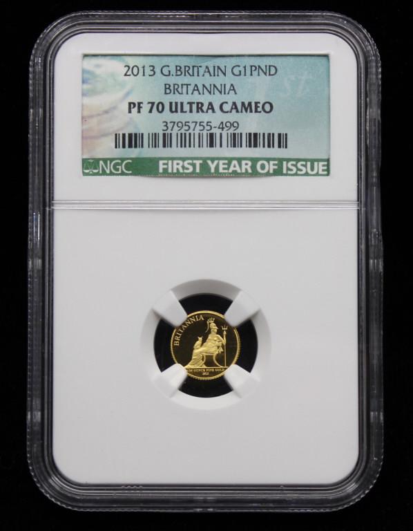 2013 G. Britain 1 Pound Britannia Gold Coin (1 of 4)