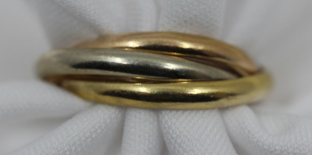 Cartier 18k Tri-Color Gold Trinity Ring (1 of 4)