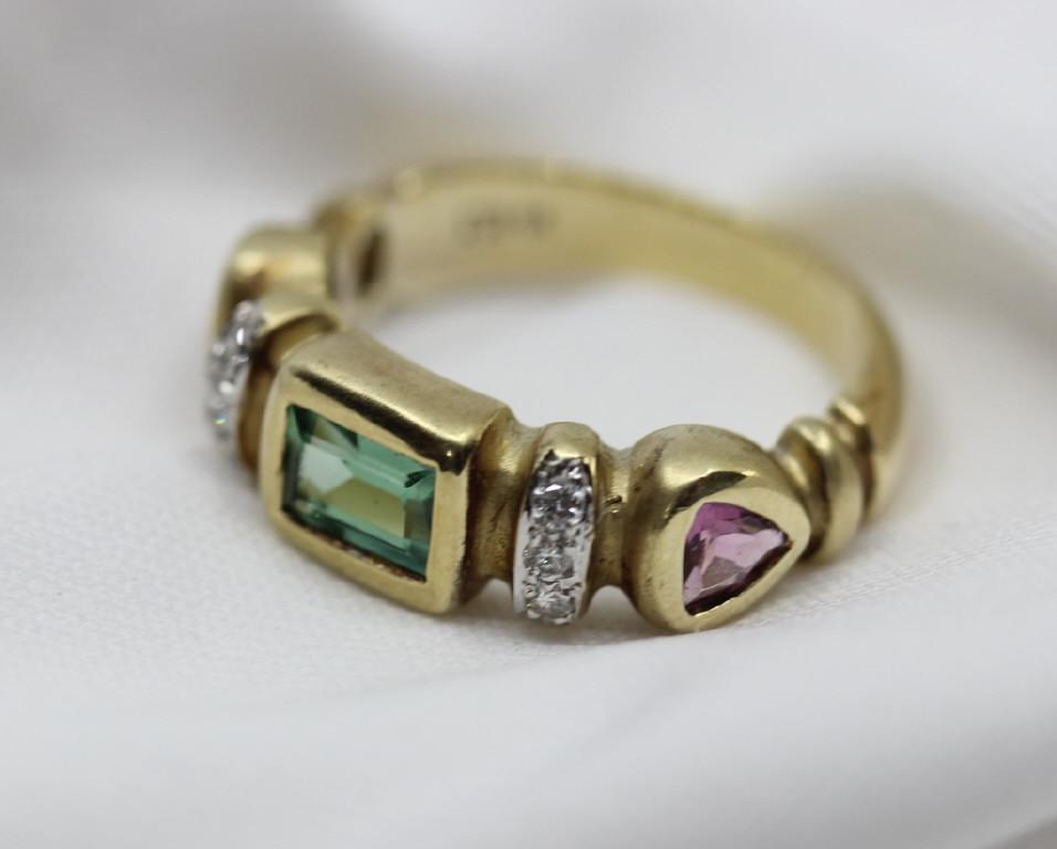 14k Diamond Tourmaline Ring (1 of 6)