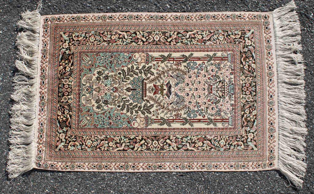 Silk Tabriz Prayer Rug (1 of 3)