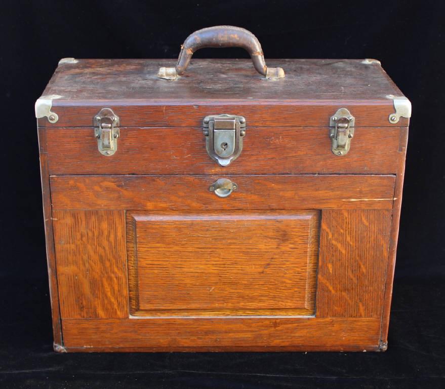 Vintage Machinist Oak Tool Box (1 of 12)