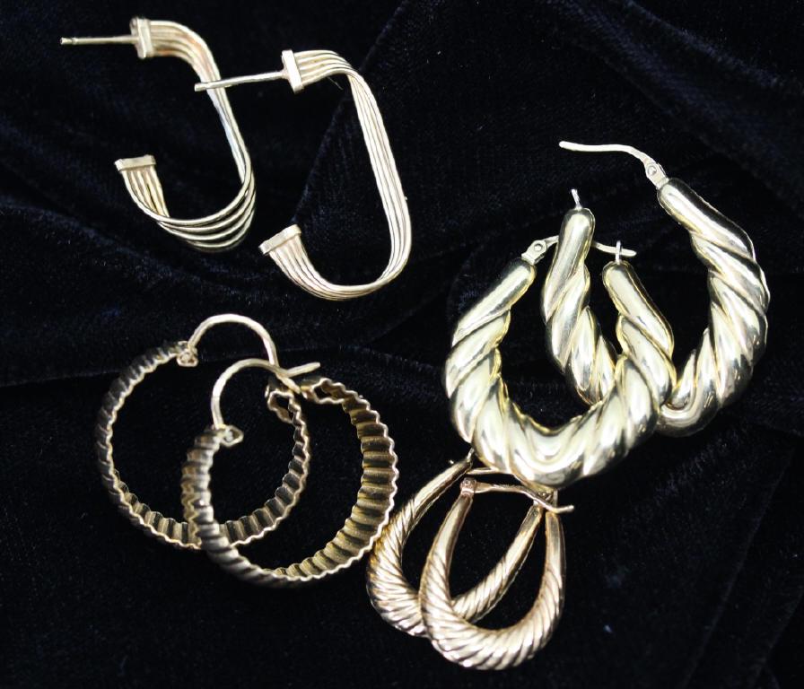 Four Sets of 18k Earrings (1 of 4)