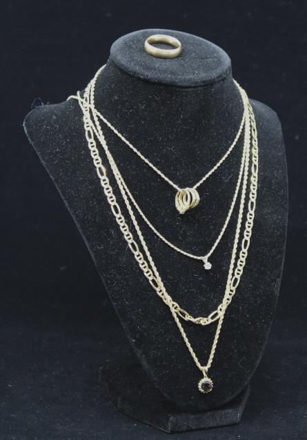 14k Necklaces & Men's Gold Ring (1 of 4)
