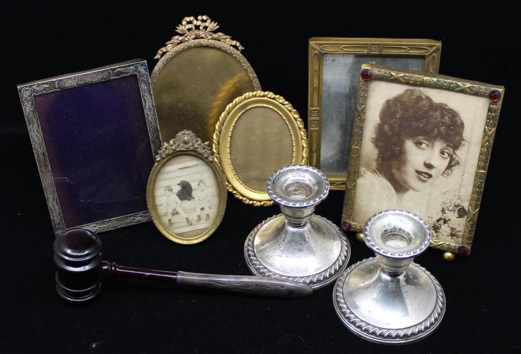 Antique Brass & Sterling Frame Lot (1 of 8)