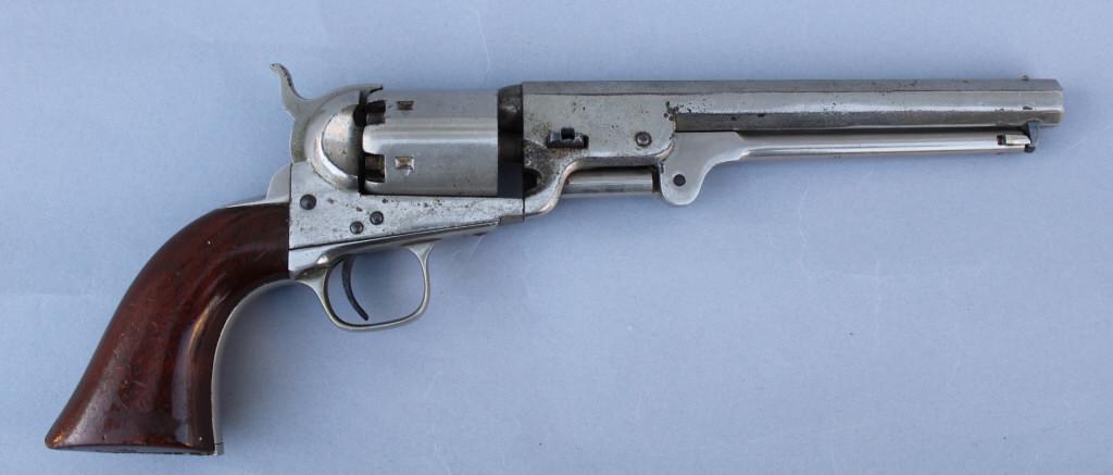 Colt Army Naval Cap & Ball Revolver: Colt Army / Navy Cap & Ball Revolver # 104085 (all matching) The top of the barrel is marked â€œ-ADDRESS COL. SAML COLT NEW-YORK U.S. AMERICA-â€œ. Estate Gun.