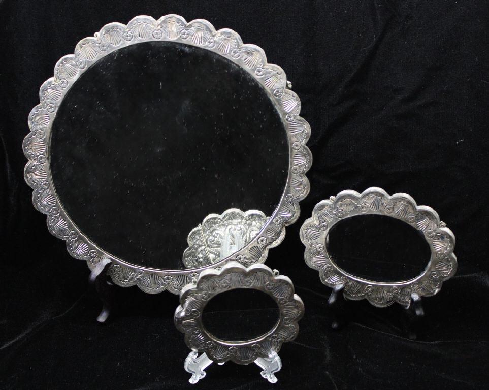 Persian Style Sterling Silver Decorative Mirrors (1 of 7)