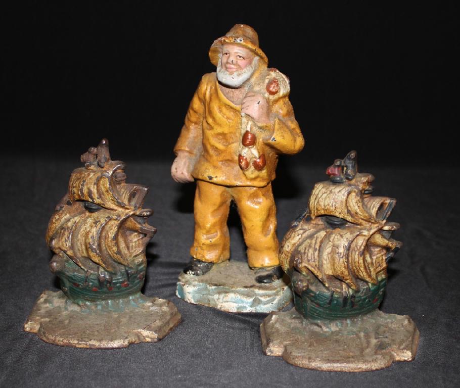 Lobsterman Cast Iron Doors Stop & Bookends (1 of 5)