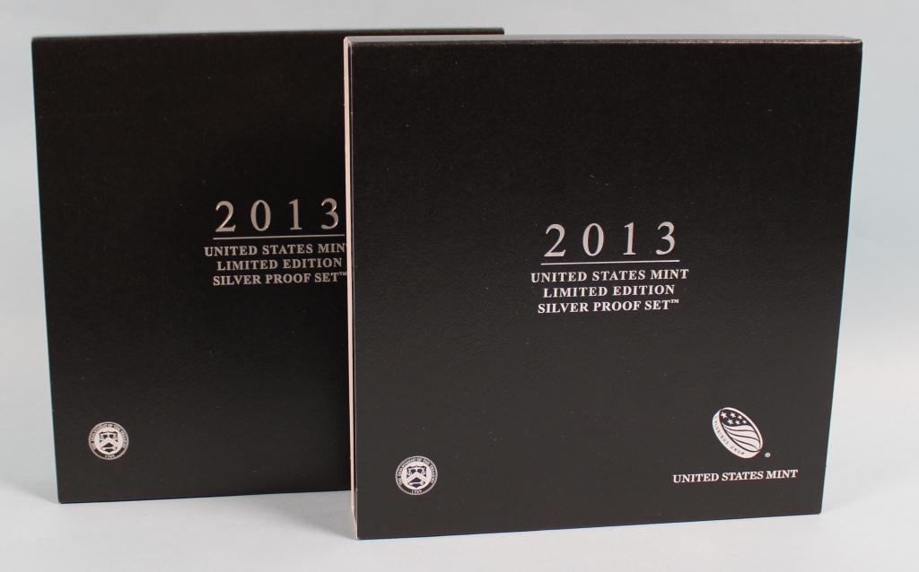 (2) 2013 US Mint Limited Edition Silver Proof Sets (1 of 2)