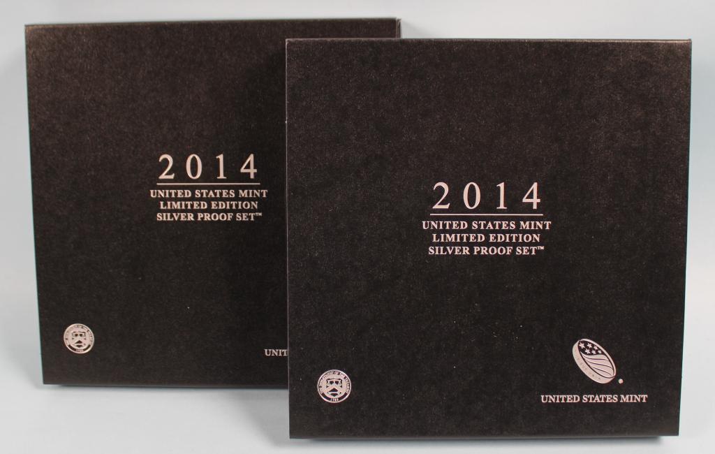 (2) 2014 US Mint Limited Edition Silver Proof Sets (1 of 2)