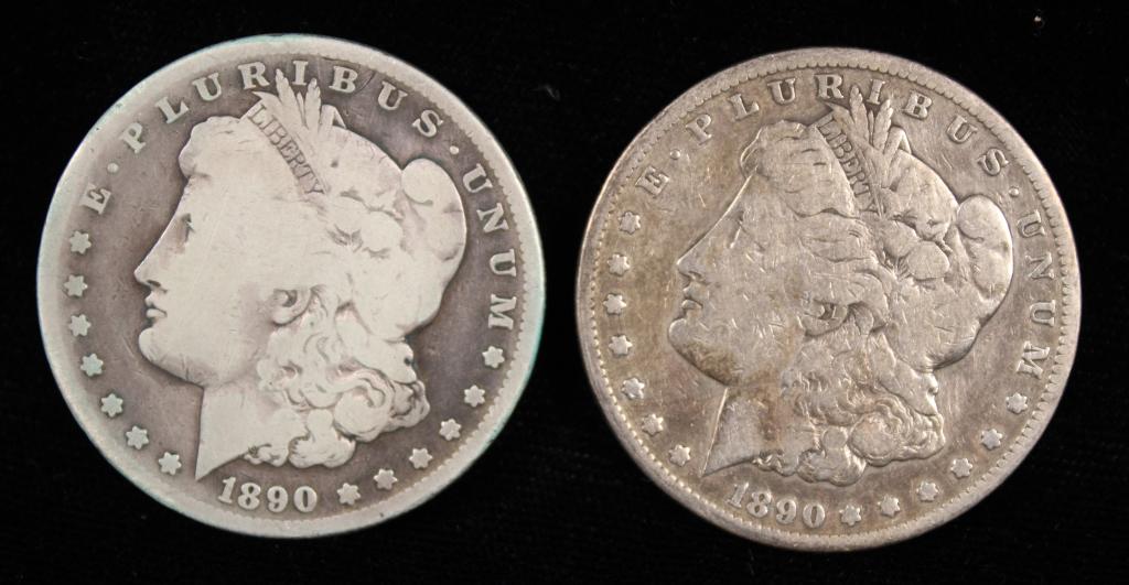 (2) 1890 Carson City  Morgan Silver Dollars (1 of 2)