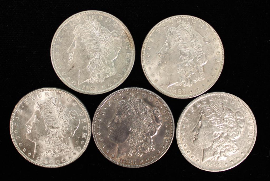 (5) Morgan Silver Dollars (1 of 2)